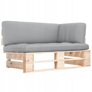 Ogrodowa sofa narożna z palet, impregnowane drewno