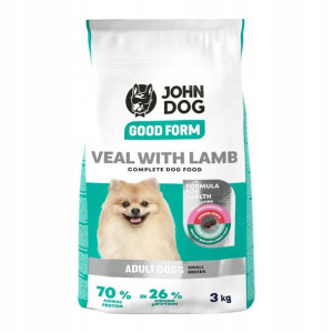 John Dog MAŁE RASY cielęcina z jagnięciną 3kg