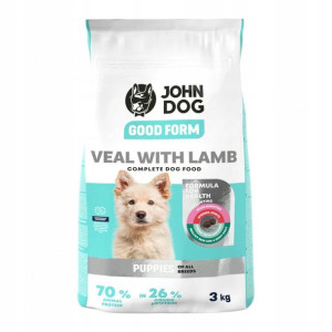 John Dog SZCZENIAK cielęcina z jagnięciną 3kg