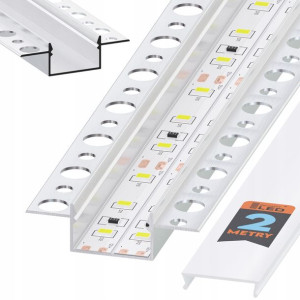 Profil LED do płyt gipsowych aluminiowy 2m wpust