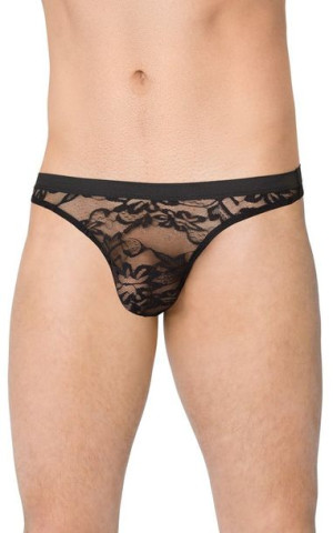 Seksowne Prześwitujące Kwieciste Stringi Męskie Soft Line 4523 L