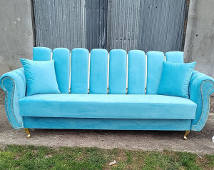 sofa z funkcją spania KANAPA rozkładana wersalka muszelka sofa 3-osobowa