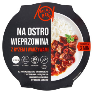 Meal Box Wieprzowina na Ostro z ryżem i Warzy 360g