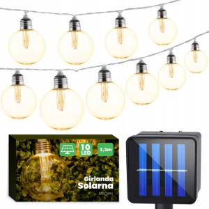 GIRLANDA OGRODOWA SOLARNA 10x Kulek LED Łańcuch