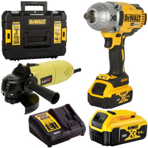 Klucz udarowy 950Nm 2x5Ah DeWALT DCF899P2 +kątówka