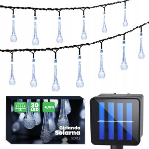 Girlanda Solarna Ogrodowa LED SOPELKI ICE 30x LED