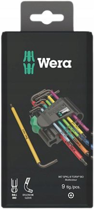 Zestaw Kluczy Torx 9el Multicolour Magnetyzer Wera