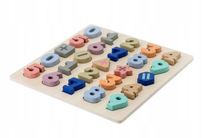 Drewniane Puzzle Cyfry Zabawka Montessori Drewno Dla Dzieci