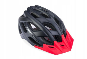 Kask rowerowy Romet czarny z daszkiem. roz. M/L