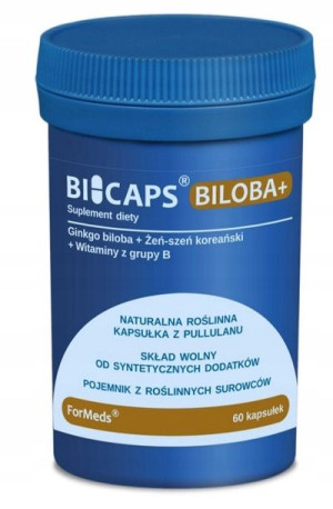 ForMeds BICAPS BILOBA+ 60 caps. GINKGO WITAMINY B