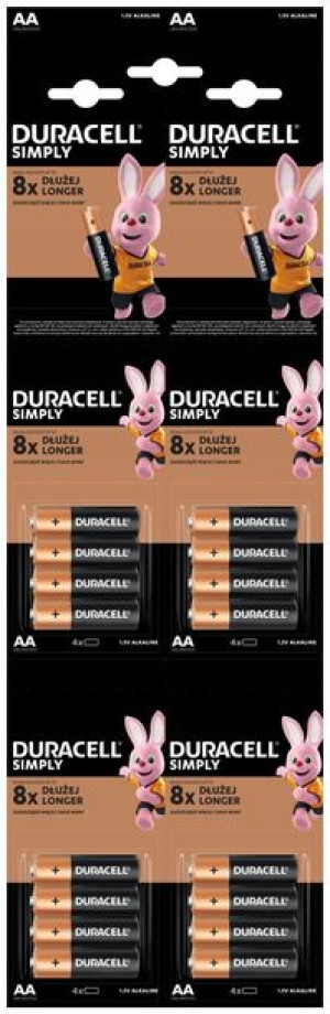 Bateria alkaliczna DURACELL AA (R6) 16 SZTUK LR6 MN 1500 MIGNON AM3 E91