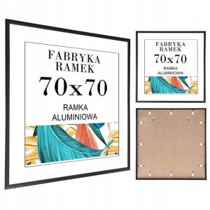 Ramka 70x70 ramki na zdjęcia kwadratowa czarna