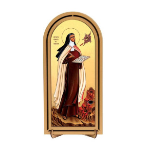 Obraz półokrągły w ramce - Święta Teresa