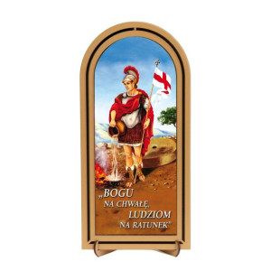 Obraz półokrągły w ramce - Święty Florian