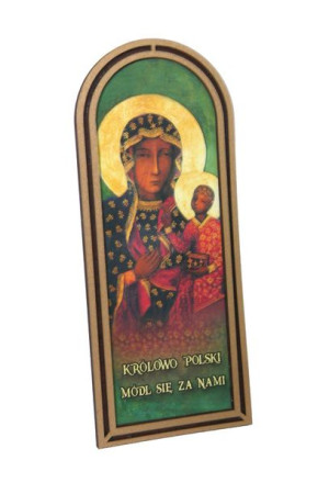 Obraz półokrągły w ramce - Matka Boża Częstochowska