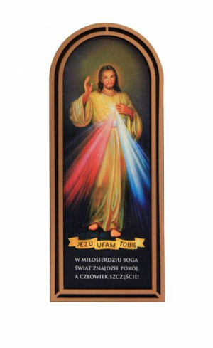 Obraz półokrągły w ramce - Jezu Ufam Tobie (Pamiątka)