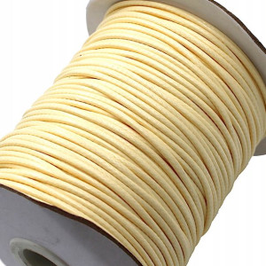 Sznurek Jubilerski Powlekany Snake 2mm 2m Ecru