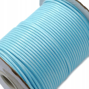 Sznurek Jubilerski Powlekany Snake 2mm 2m Turkus.