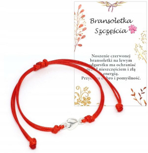 Bransoletka Szczęścia Serce Amulet Kabała Prezent