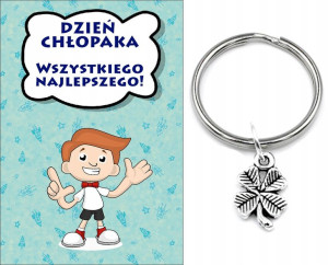 Brelok Koniczyna Dzień Chłopaka Prezent Klasa