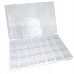 Organizer 28 przegródek DUŻY 28x19,5x2cm pudełko