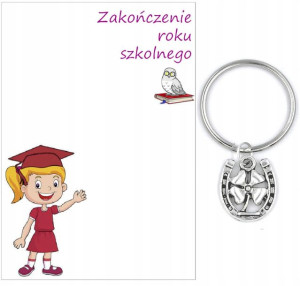 Brelok Podkowa Dziewczynka Prezent Klasa Szkoła