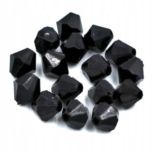 Koraliki Szlifowane Diamenciki 8mm 20szt Czarne