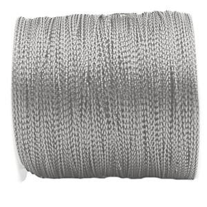 Sznurek Nylonowy Metalizowany 1mm 2m Srebrny