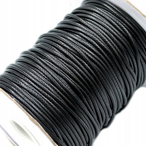 Sznurek Jubilerski Powlekany Snake 2mm 2m Czarny