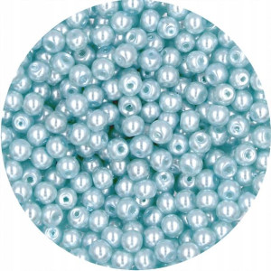 PERŁA PERŁY PEREŁKI SZKLANE 4mm 50sztuk gołębi