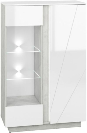 Lumens 04 Witryna Biały Połysk Z Led