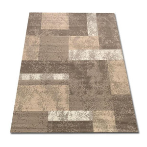 Dywan Geometryczny 140x200 Kwadraty Beżowe 2755gg22