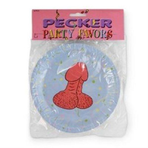 Zabawne Talerze Z Penisem - Pecker Party Favors 6 Szt.