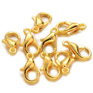 Zapięcie Zapięcia Karabińczyki 12mm 10szt Złoty