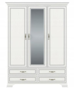 Szafa trzydrzwiowa z lustrem TIFFANY 3d4s