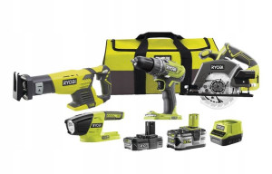 Zestaw 4 Elektronarzędzi Z Torbą 5133003578 Ryobi