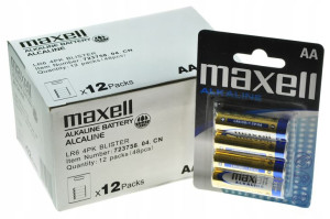 Baterie alkaliczne MAXELL AA 48 SZTUK R6 LR6 MN 1500 MIGNON AM3 E91 1,5V