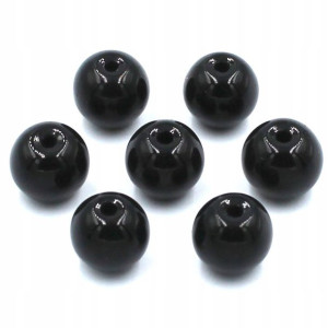 PERŁY SZKLANE perła szklana 8mm czarne 14szt