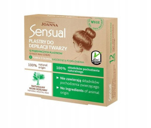 Joanna Vegan Plastry do depilacji twarzy 12 szt.