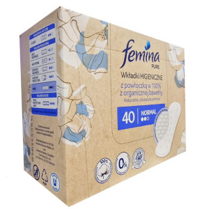 Wkładki Femina Pure Normal Ekologiczne 40szt