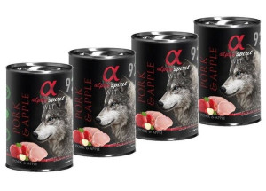 Alpha Spirit Adult All Breed Pork & Apple 4x400g - mokra karma dla dorosłyc