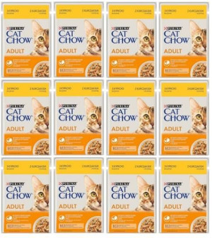 Purina CAT CHOW Adult Kurczak 12x85 g- mokra karma dla kota 12x85g