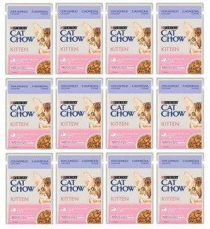 Purina CAT CHOW Kitten Jagnięcina i Cukinia w sosie 12x85 g- mokra karma dl