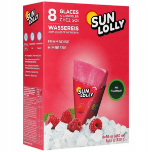 Lody Wodne do Zamrożenia Malinowe 60 ml x 8 szt