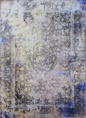 Trwały Nowoczesny Dywan 160x220 Niebieski