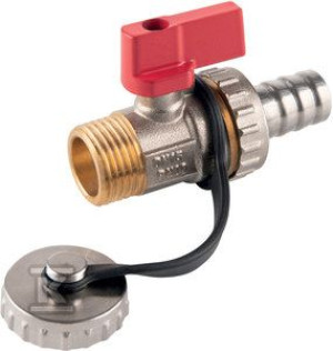 Kurek kulowy spustowy, wkrętny, 1/2", F-Comfort