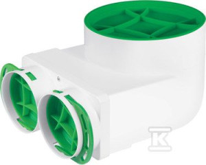 Skrzynka rozprężna podsufitowa - pionowa fi125-2x75