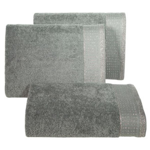 Ręcznik bawełniany frotte miękki 30X50cm stalowy 500GSM