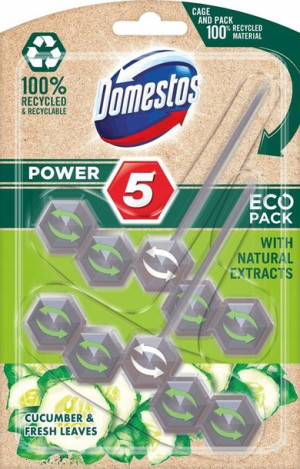 DOMESTOS Power5 Eco Kostka zapachowa WC Cucum 2x55