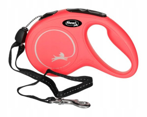 Smycz NEW CLASSIC S linka -5m -do 12kg czerwony
